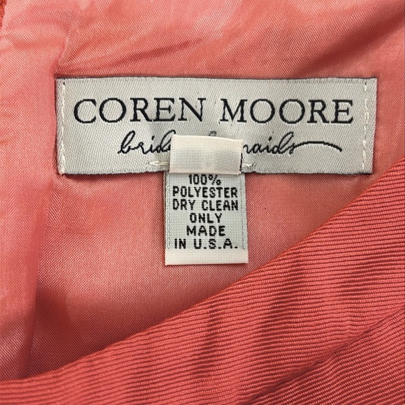 Coren Moore Women’s Coral Orange Halter Midi Dress Size 8 - Picture 6 of 7
